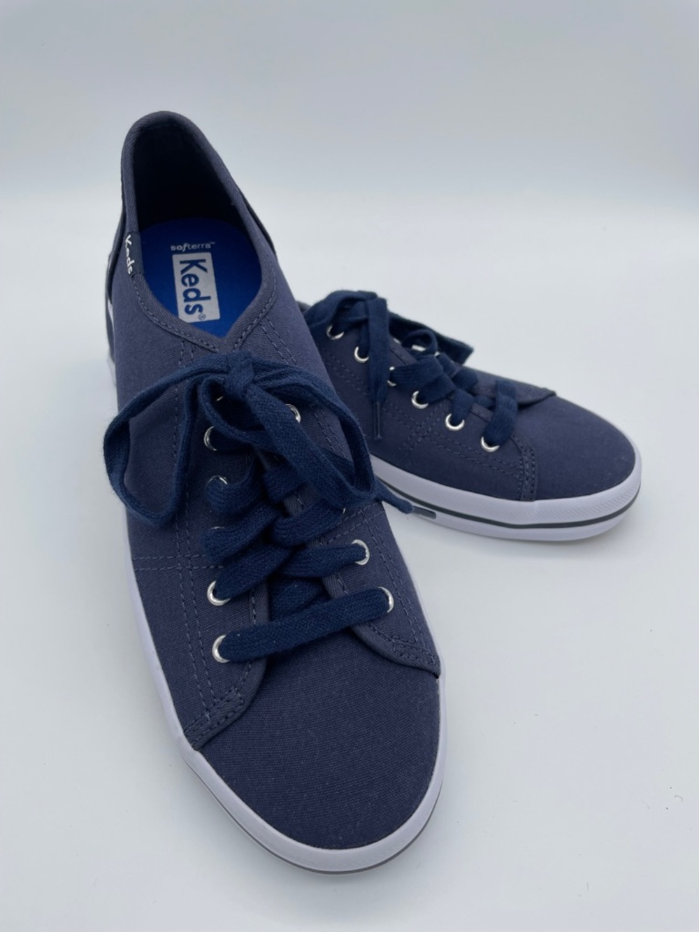 Keds Navy Blue Canvas Sneakers | Size 7 | Classic Lace-Up Shoes NWOT